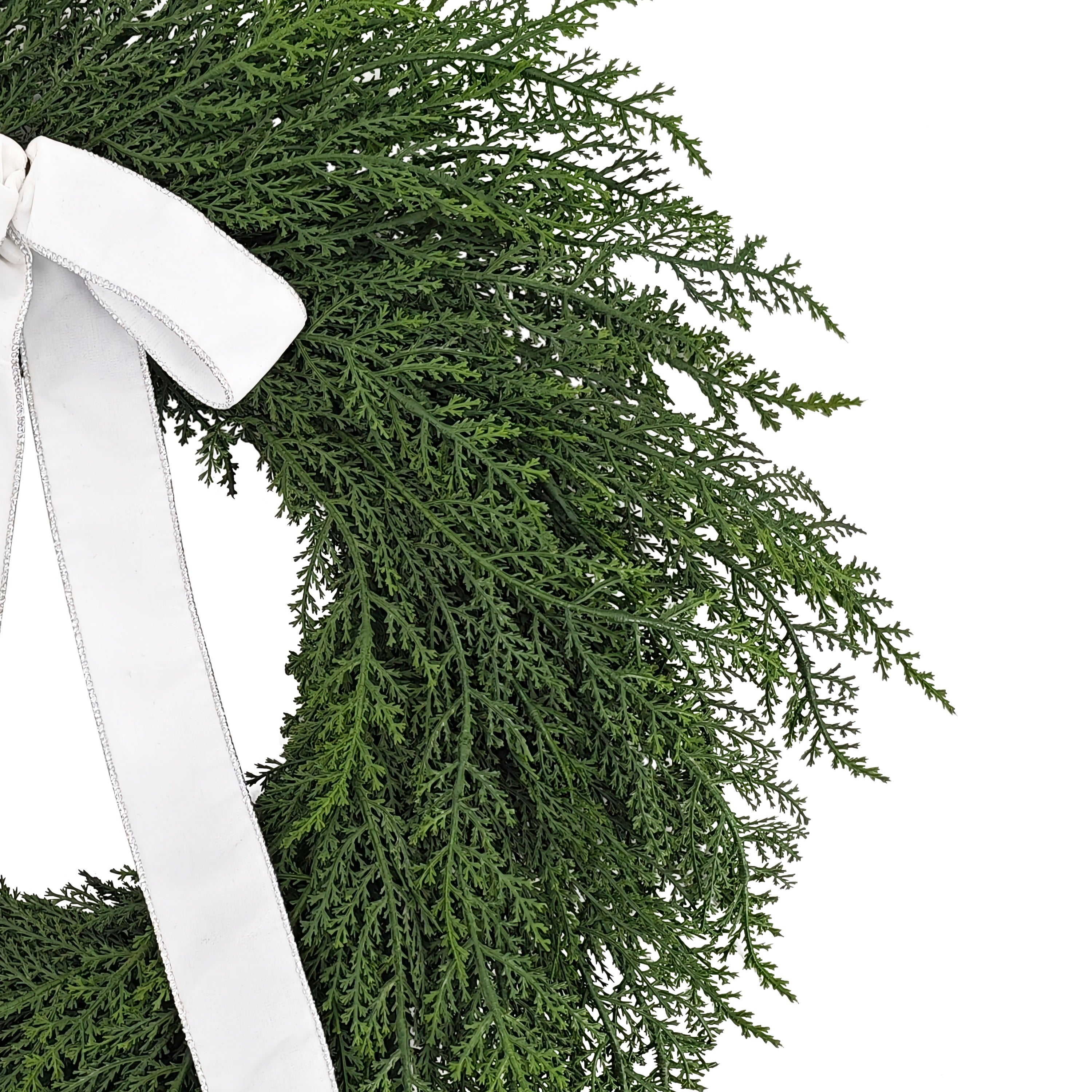 22" PE Cypress Christmas Wreath